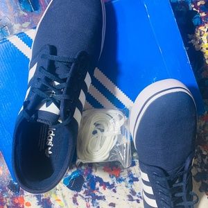 *SOLD* Navy Blue Men Adidas Size 12 Seeley Skateboarding Shoes